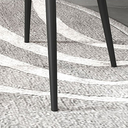 Contemporary Luxury Curved Faux Leather Iron Carbon Steel Dining Chair For Living Room