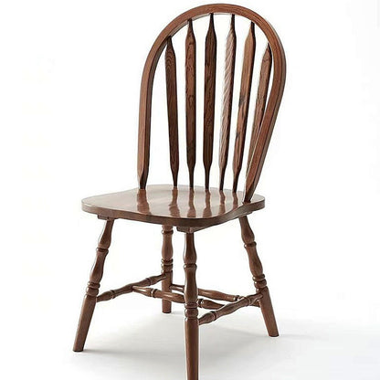 Modern Mid-Century Square Chinese Toon Wood Dining Chair Spindle Backrest For Dining Room