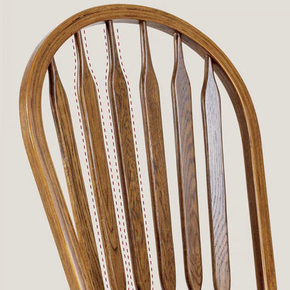 Modern Mid-Century Square Chinese Toon Wood Dining Chair Spindle Backrest For Dining Room