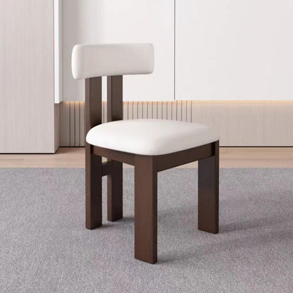 Contemporary Nordic Round Curved PU Leather Plywood Dining Chair Backrest For Dining Room