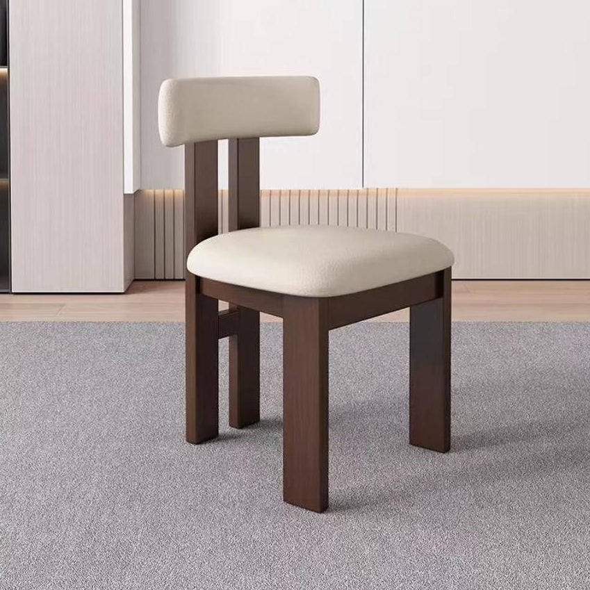 Contemporary Nordic Round Curved PU Leather Plywood Dining Chair Backrest For Dining Room