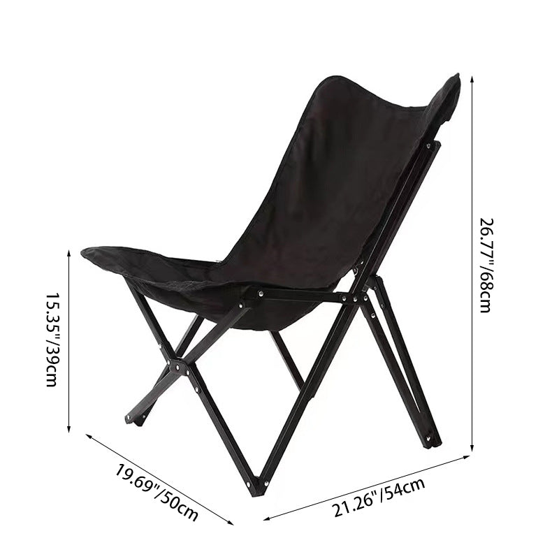 Contemporary Industrial Oxford Fabric Steel Foldable Camping Chair Backrest For Outdoor Patio