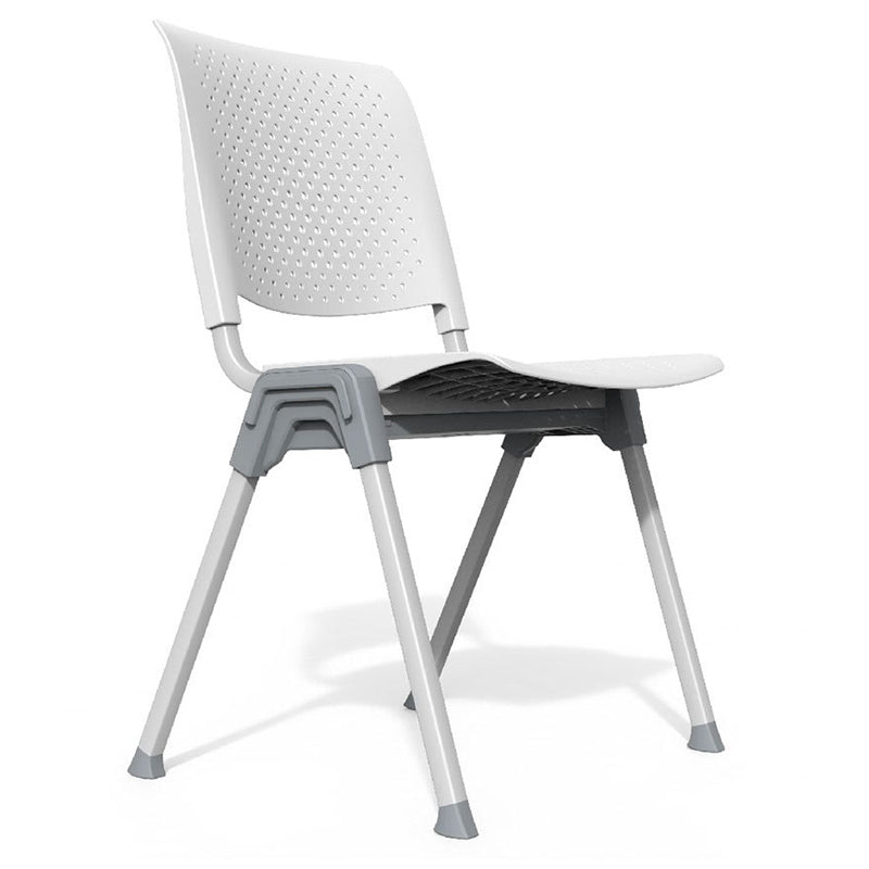 Modern Simplicity Hollow PP Steel Legs Stackable Desk Chair For Home Office