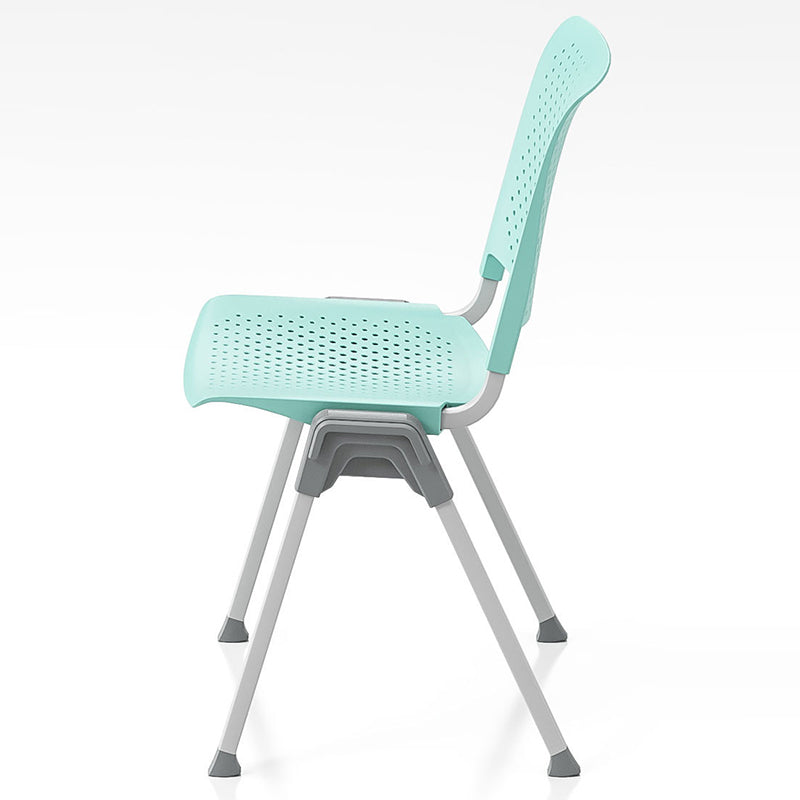 Modern Simplicity Hollow PP Steel Legs Stackable Desk Chair For Home Office