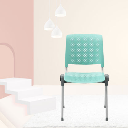 Modern Simplicity Hollow PP Steel Legs Stackable Desk Chair For Home Office
