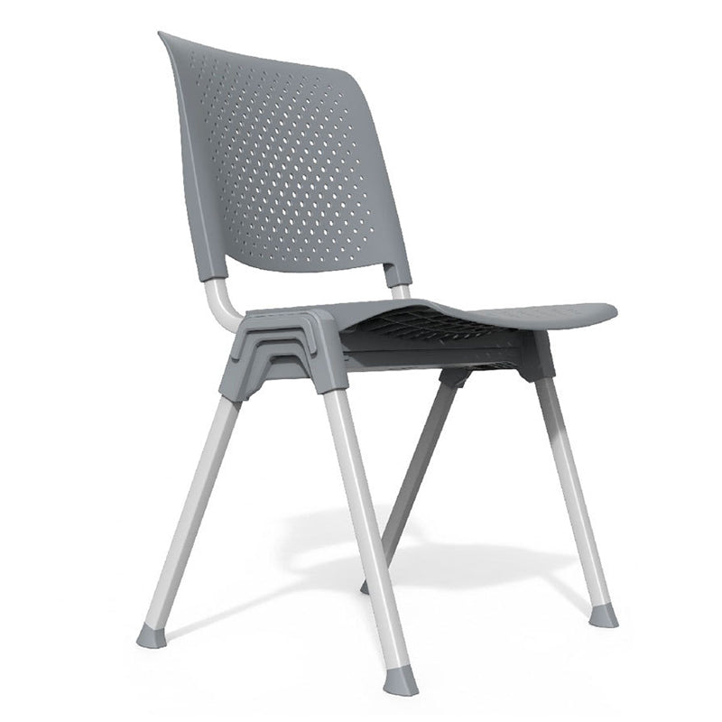 Modern Simplicity Hollow PP Steel Legs Stackable Desk Chair For Home Office