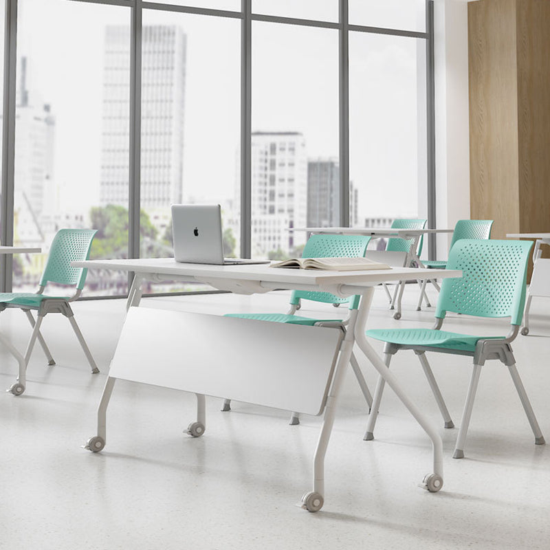 Modern Simplicity Hollow PP Steel Legs Stackable Desk Chair For Home Office