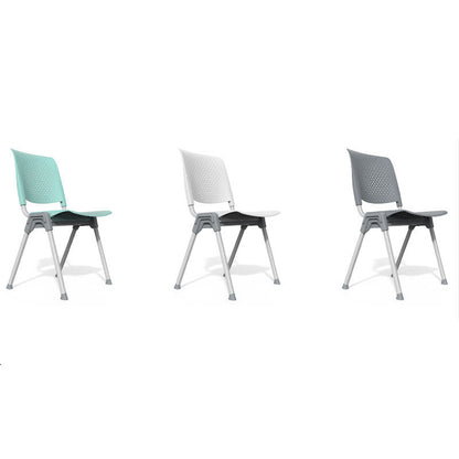 Modern Simplicity Hollow PP Steel Legs Stackable Desk Chair For Home Office