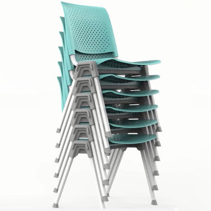 Modern Simplicity Hollow PP Steel Legs Stackable Desk Chair For Home Office