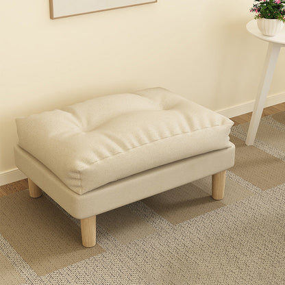 Contemporary Scandinavian Rectangular Snowflake Technology Cloth Velvet Plywood Low Stool Footstool For Living Room
