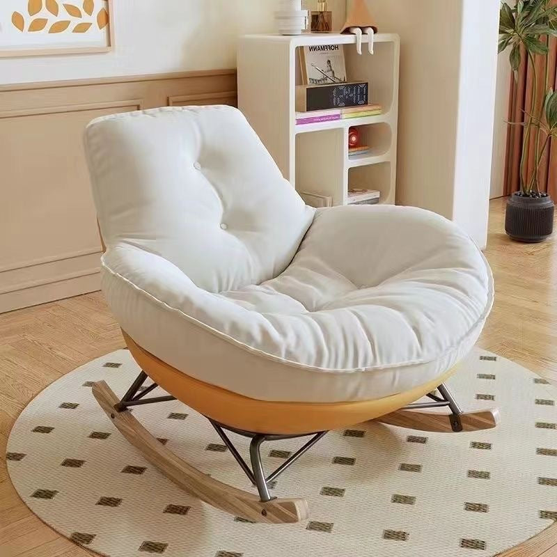 Modern Luxury Round Velvet Fabric Carbon Steel Recliner Backrest For Living Room