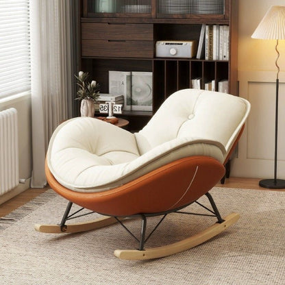 Modern Luxury Round Velvet Fabric Carbon Steel Recliner Backrest For Living Room