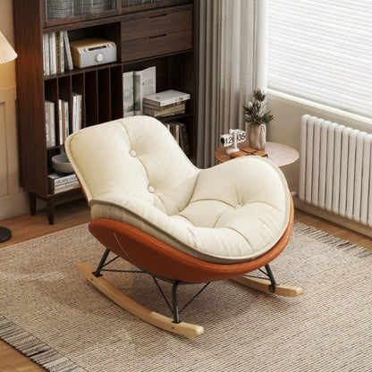 Modern Luxury Round Velvet Fabric Carbon Steel Recliner Backrest For Living Room