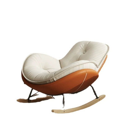 Modern Luxury Round Velvet Fabric Carbon Steel Recliner Backrest For Living Room