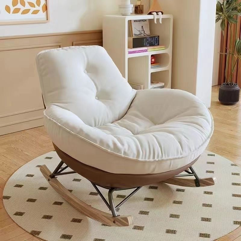 Modern Luxury Round Velvet Fabric Carbon Steel Recliner Backrest For Living Room