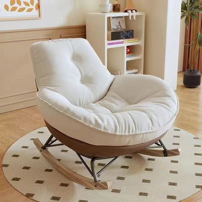 Modern Luxury Round Velvet Fabric Carbon Steel Recliner Backrest For Living Room