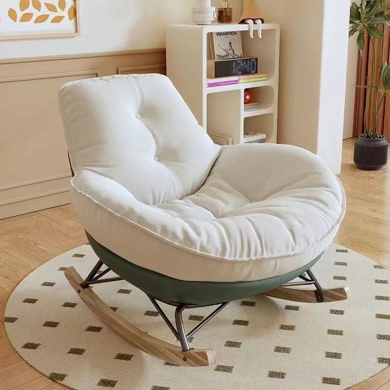 Modern Luxury Round Velvet Fabric Carbon Steel Recliner Backrest For Living Room