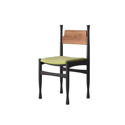 Traditional Vintage Square Rubberwood Velvet Sponge Dining Chair Backrest Armless For Living Room