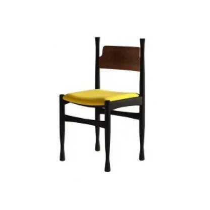 Traditional Vintage Square Rubberwood Velvet Sponge Dining Chair Backrest Armless For Living Room