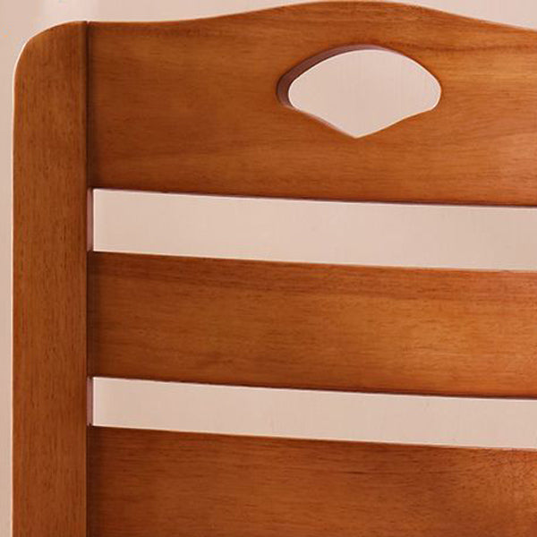 Modern Minimalist Square Rubberwood Dining Chair Backrest Armless For Living Room