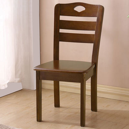Modern Minimalist Square Rubberwood Dining Chair Backrest Armless For Living Room