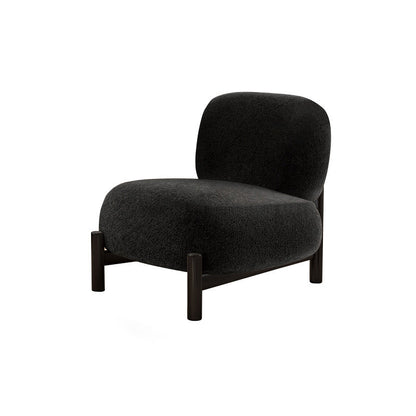 Contemporary Luxury L-Shape Sherpa Fabric Sponge Stainless Steel Pine Wood Single Person Sofa Backrest Armless for Living Room