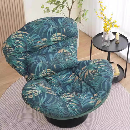 Contemporary Nordic Circular Arc Carbon Steel Cat Scratching Leather Techno Fabrics Plastic Pearly Velvet Cotton Lazy Sofa Backrest Armless Swivel  for Living Room