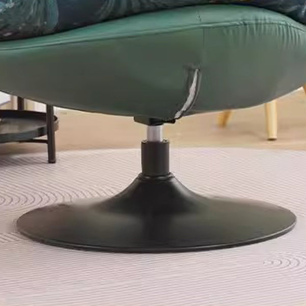 Contemporary Nordic Circular Arc Carbon Steel Cat Scratching Leather Techno Fabrics Plastic Pearly Velvet Cotton Lazy Sofa Backrest Armless Swivel  for Living Room