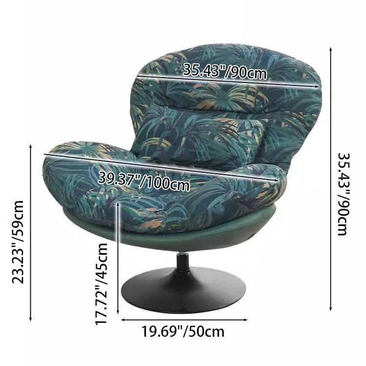 Contemporary Nordic Circular Arc Carbon Steel Cat Scratching Leather Techno Fabrics Plastic Pearly Velvet Cotton Lazy Sofa Backrest Armless Swivel  for Living Room