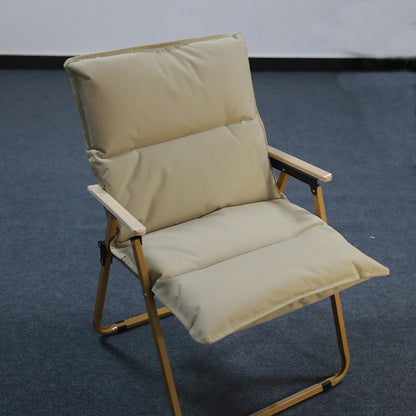 Modern Minimalist Rectangle Outdoor Carbon Steel Aluminum Alloy Beech Wood Oxford Fabric PET Foldable Portable Detachable Camping Chair Backrest Armrest For Garden