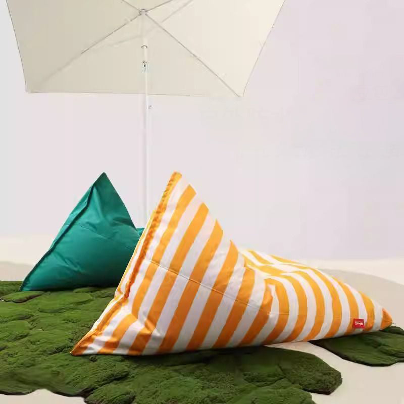 Contemporary Coastal Waterproof Triangle Polyester Fabric & EPS Outdoor Detachable Lazy Sofa Backrest Armless For Garden