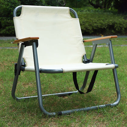 Modern Minimalist Rectangular Carbon Steel Oxford Fabric Collapsible Camping Chair Backrest Armrest For Garden