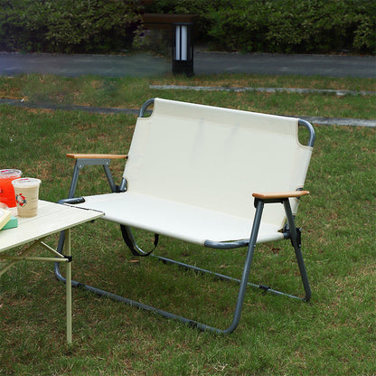 Modern Minimalist Rectangular Carbon Steel Oxford Fabric Collapsible Camping Chair Backrest Armrest For Garden