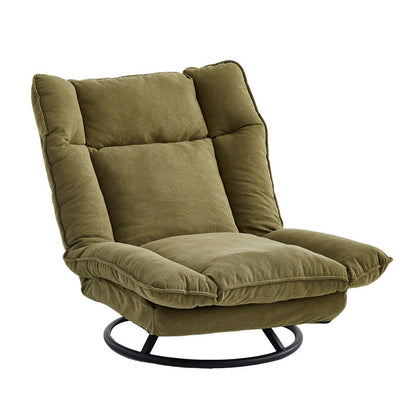 Modern Minimalist Detachable Rotatable Rectangular Steel Ice Velvet Sponge Cotton Accent Chair Backrest Armless For Living Room