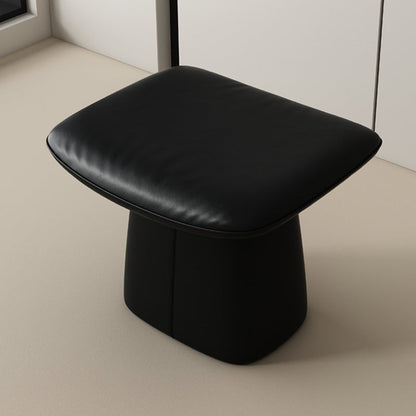 Contemporary Nordic Rectangular Plywood Cat Scratching Leather Sponge Vanity Stool Backless Armless For Bedroom