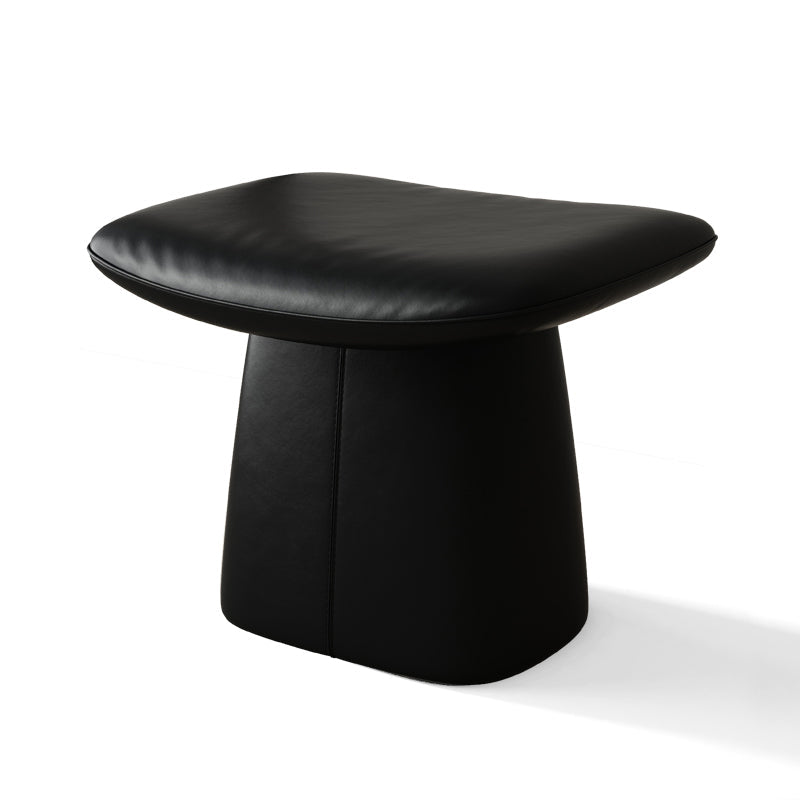 Contemporary Nordic Rectangular Plywood Cat Scratching Leather Sponge Vanity Stool Backless Armless For Bedroom