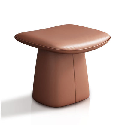 Contemporary Nordic Rectangular Plywood Cat Scratching Leather Sponge Vanity Stool Backless Armless For Bedroom