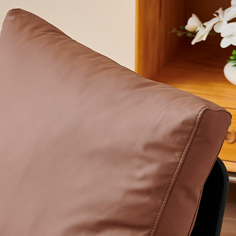 Contemporary Industrial Rectangular Iron PU Leather Sponge Latex PP Cotton Accent Chair Backrest Armrest For Living Room