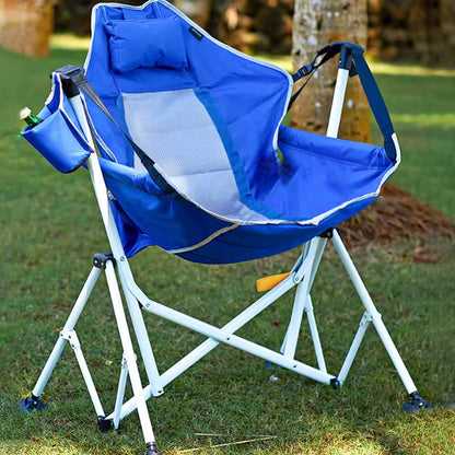 Modern Minimalist Detachable Arc Oxford & Mesh Fabric Steel Pipe Foldable Outdoor Camping Chair Backrest Armrest For Garden