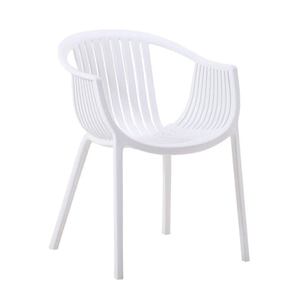 Modern Minimalist Ergonomics Arc-Shaped PP Sturdy Dining Chair Backrest Armrest For Dining Room