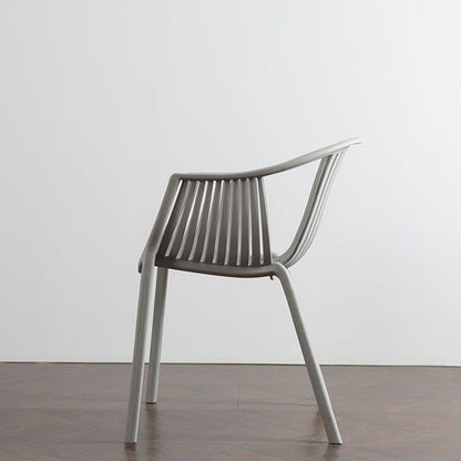 Modern Minimalist Ergonomics Arc-Shaped PP Sturdy Dining Chair Backrest Armrest For Dining Room