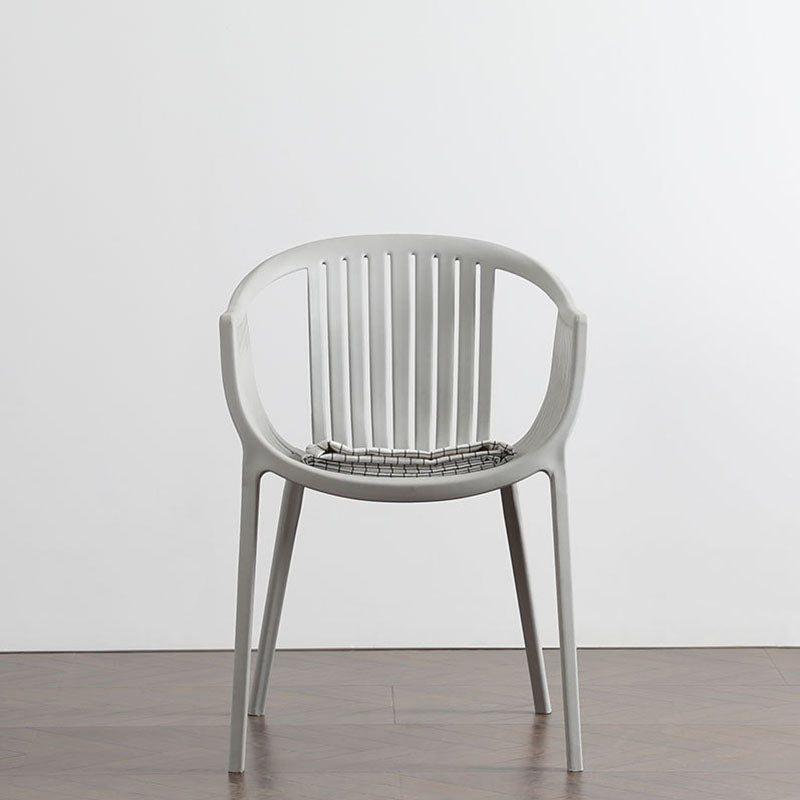 Modern Minimalist Ergonomics Arc-Shaped PP Sturdy Dining Chair Backrest Armrest For Dining Room