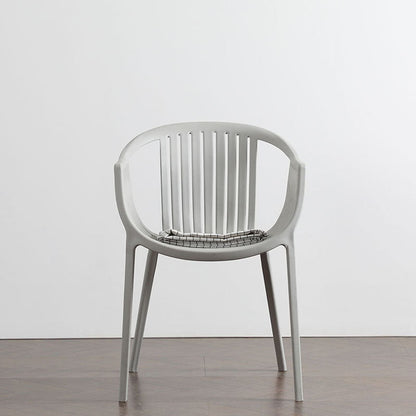 Modern Minimalist Ergonomics Arc-Shaped PP Sturdy Dining Chair Backrest Armrest For Dining Room