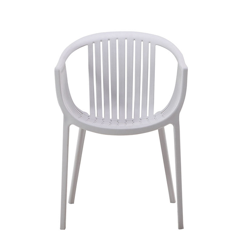 Modern Minimalist Ergonomics Arc-Shaped PP Sturdy Dining Chair Backrest Armrest For Dining Room