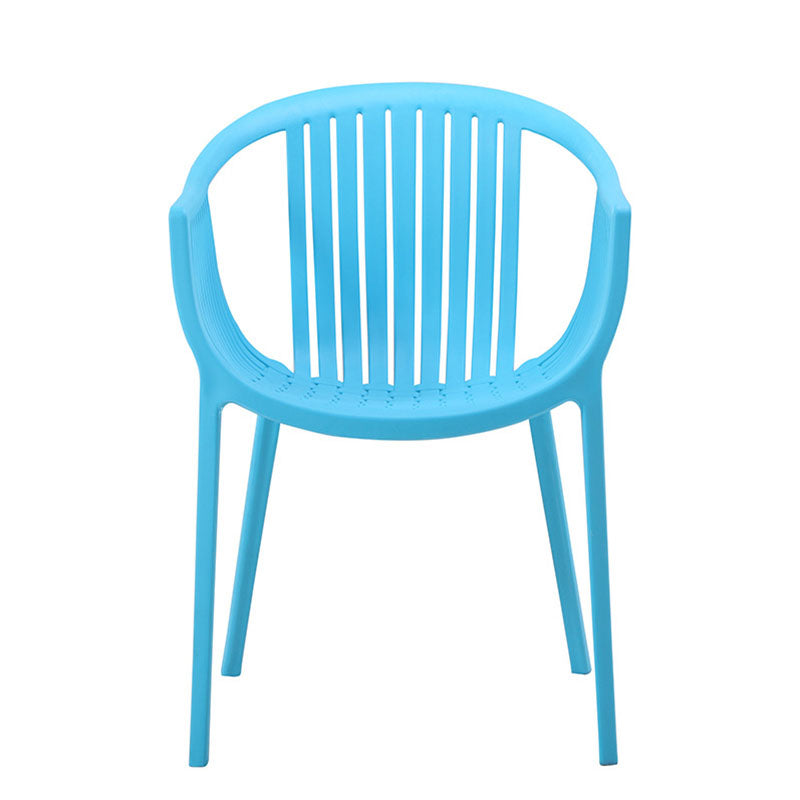 Modern Minimalist Ergonomics Arc-Shaped PP Sturdy Dining Chair Backrest Armrest For Dining Room