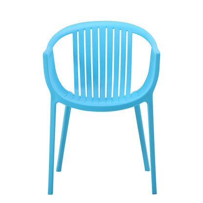Modern Minimalist Ergonomics Arc-Shaped PP Sturdy Dining Chair Backrest Armrest For Dining Room