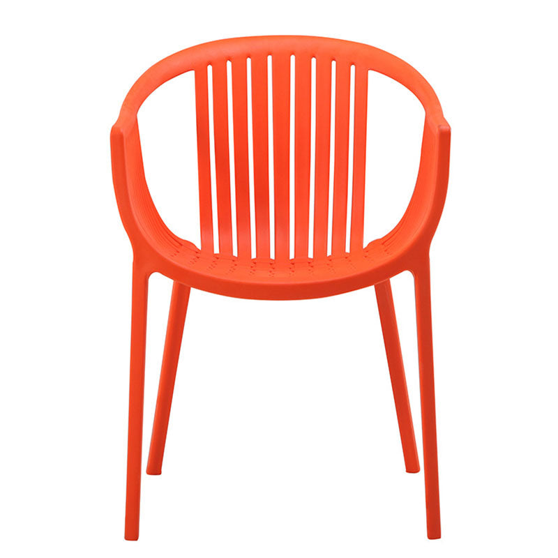 Modern Minimalist Ergonomics Arc-Shaped PP Sturdy Dining Chair Backrest Armrest For Dining Room