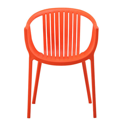Modern Minimalist Ergonomics Arc-Shaped PP Sturdy Dining Chair Backrest Armrest For Dining Room
