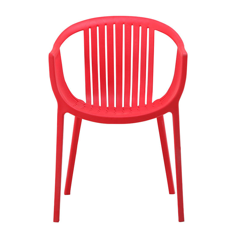 Modern Minimalist Ergonomics Arc-Shaped PP Sturdy Dining Chair Backrest Armrest For Dining Room