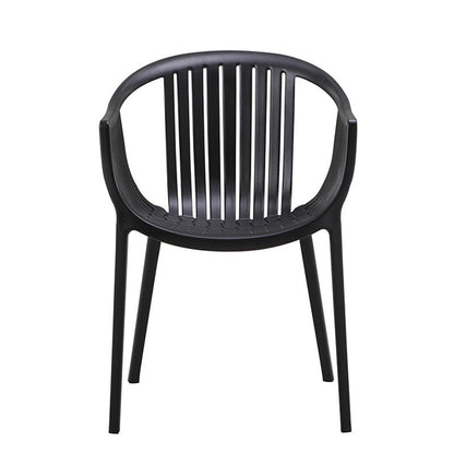 Modern Minimalist Ergonomics Arc-Shaped PP Sturdy Dining Chair Backrest Armrest For Dining Room